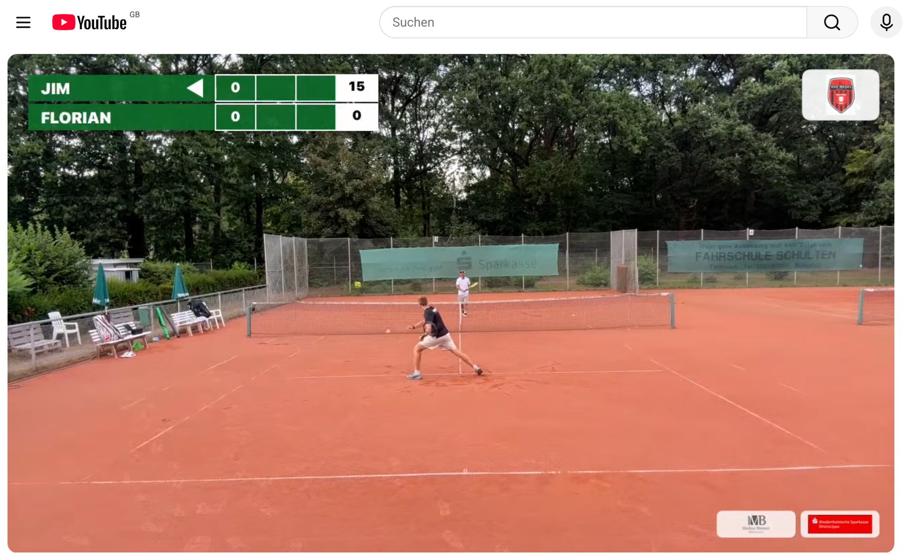 CourtMoments Livestream mit Live-Spielstand und Branding